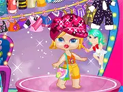 Tracy and Fairy Dressup free online game screenshot, a good fairy giving a little girl a magical fashion makeover