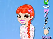School Photo Makeover free online game screenshot, helping a girl get a full glam session for a perfect school picture