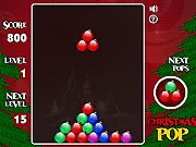 Christmas Pop free online puzzle game screenshot - matching 4 unstable Christmas balls