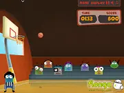 Screenshot of the Top Basketball free online game showing a player aiming a shot at a hoop