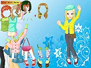 Screenshot of Philothea Dress Up game showing the Philothean lady ready to be dressed in an elegant gown and unique clothes.