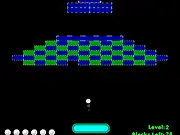 Retronoid FS free online Arkanoid game, a paddle hitting a ball to break colored bricks, classic game with a level editor feature