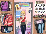 Christmas Market Dressup free online game styling a girl for shopping