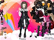 Funky Emo Punk Girl game screenshot, play free online dress up game with alternative, edgy emo and punk fashion.