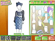Fashion Studio: African Style game screenshot, free online dress up game with vibrant African fabrics and head ties.