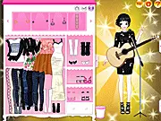 Amazing Evening Look free online game screenshot, stylist creating a beautiful, glamorous outfit for a stage performance