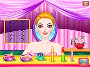 New Year Eve Glittery Makeup game screenshot - girl with dazzling glitter makeup and party dress