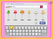 Screenshot of New Year Party Cleaning game showing a messy room being cleaned and decorated for a New Year's Eve party