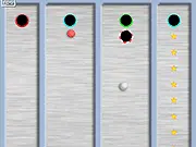 Screenshot of Mesmemarble 2 free online game, showing a marble navigating a complex blue and red maze while collecting stars