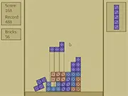 Tower Builder Classic free online high-score game, showing the process of stacking blocks to build the highest tower possible.