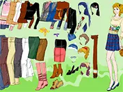 Maya Fashion Dressup free online game, girl choosing clothes and accessories on PlayArcadeHub