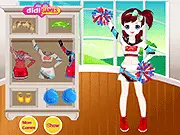 Cheerleader Dressup free online uniform styling game with pom-poms on PlayArcadeHub