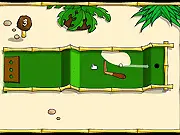 Island Mini-Golf online game screenshot, ball on a green tropical course, player aiming for the hole, free putt-putt game