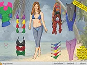 Caribbean Fashion Swimsuit Dress Up free online model styling game on PlayArcadeHub