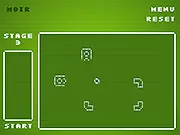 Moir game screenshot showing various path tiles being used to direct a rolling ball towards its goal on a puzzle stage