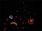 Trigma space shooter free game screenshot showing an alien ship and a player's ship reflecting a projectile with a shield