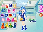 Kid's School Fashion game screenshot, students ready for high school, back-to-school outfits, play free dress up game