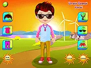 Karl Summer Time game screenshot, boy in summer clothes, male dress up game online, stylish summer outfits