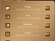 Play Caravaneer free online post-apocalyptic role-playing game, manage a caravan and trade goods
