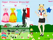 Super Princess Dress-up free online royal fashion game clothes jewelry shoes PlayArcadeHub