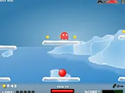 BallMan Platform free online game, collecting gold coins and avoiding ghosts, classic arcade platformer gameplay screenshot