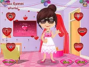 Katy Valentine's Day free dress up game - styling Katy for her romantic date with Karl