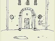 DayMare Town game screenshot; Play free online point-and-click puzzle; Hand-drawn escape adventure; Can you escape the nightmare.