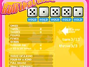 Roll That Dice free online casual game screenshot featuring a pair of dice