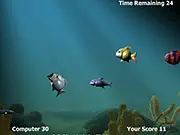 Top Fish free online battle game, two fish fighting in the food chain, aquatic combat screenshot
