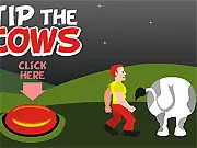 Tip The Cow free online physics puzzle game on PlayArcadeHub, challenge to make the cow fall over