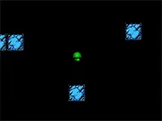 Honguito game screenshot showing the mushroom character jumping across platforms towards a portal