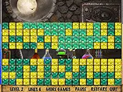 Magic Laboratory free online puzzle game with colorful gems and arcane symbols, match three brilliants