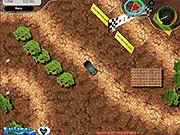 Hat Rally game screenshot, an arcade rally car drifting on a dirt track, free online racing game