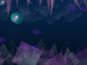 Per Tuum game screenshot showing a small character or object moving horizontally while narrowly avoiding a series of geometric obstacles in a side-scrolling view.