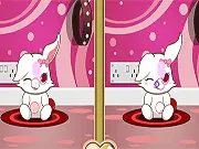Two similar pictures from the Love Pup Park Adventure game showing a dog in a park, with a few subtle differences to find