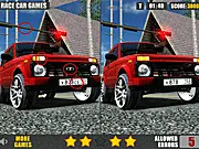 Lada Car Differences free online puzzle game with two pictures of a Lada car side-by-side