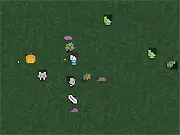 Play Trick-O-Treat-O-Tron online free Halloween pixel arcade game, throwing eggs at monsters with power-ups
