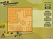 Flash Minesweeper game screen, free online classic puzzle, Windows Minesweeper clone