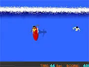 Play Fun Surfing free online game, riding a surfboard on a wave and performing stunts