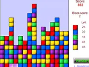 Grid of colored square blocks being cleared in the matching puzzle game Square Assembler online