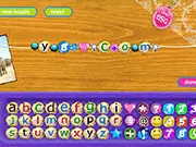 Designing a colorful bead bracelet with alphabet letter beads in the Bead Bracelet Maker online game