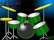 Virtual Drum Set free music game screenshot, play drums online, practice rhythm with keyboard