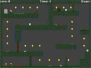 Screenshot of Zombie Crypt 3 co-op puzzle game showing two characters working together to navigate a trap-filled level - PlayArcadeHub