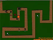 Playing Zombie Tower Defense 3 Online, a free TD game, placing turrets to defend against zombie hordes across 50 levels and three difficulty settings.