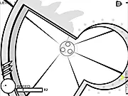 Rapidz 3D gameplay screenshot of a missile flying through a futuristic tunnel with rotating obstacles, play free online arcade game