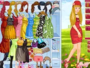 The finished outfit of a girl dressed in stylish, layered spring fashion, including a light jacket and skirt, celebrating the First Day of March online game.