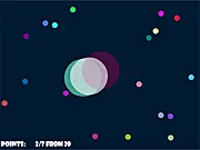 Gameplay screenshot of a vibrant chain reaction explosion of colorful bubbles spreading across the screen in the Color Burst Online puzzle game.