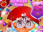 Decorating an ice cream cone in the Ice Cream Deco free online game on PlayArcadeHub