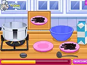 Gameplay screen of the Cherry Vanilla Ice Cream online cooking game, showing the final beautifully prepared dessert with cherries and vanilla flavor.