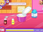 Screenshot of the Tartufo Ice Cream cooking game showing a finished, rich chocolate ice cream dessert dusted with cocoa powder.